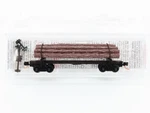 Scale Micro-trains Mtl 113020 Unlettered 40' Skeleton Log Car W/ Load #2. Fixed Price $39.95.