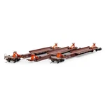 Athearn Ho Bnsf #300531 57' Trinity Spine Car 3-PACK ATH15675. Fixed Price $109.95.