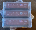 Micro Trains Scale 75102 Wisconsin & Southern 3 50' Box Car Set Nib. Fixed Price $39.99.