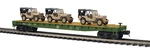Mth Premier 20-95673 #609153 U.s. Army Flat Car W/3 Willy's Tan Scale Rail. Fixed Price $99.95.