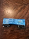 Lionel 6044 Post War Airex Spinning Tackle Blue Boxcar Metal Wheels. Fixed Price $14.99.