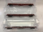 Athearn #97074 Ho Scale "canadian National" 60' Flat Car 3 Pack. Fixed Price $92.95.