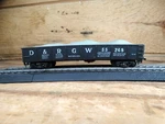 Crown Ho Scale 40' D&rgw 55268 Model Railroad Gondola With Stone Load. Fixed Price $12.75.