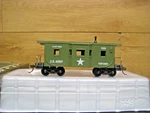 Ho Scale Model Power Us Army Caboose #99165 Bay Window. Fixed Price $18.95.