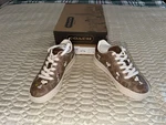 Coach Peanuts High Line Signature Sneakers Women Size 5 New Box -snoopy. Fixed Price $174.99.