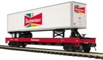 Mth 20-98678 Budweiser Beer Flat Car W/ 48' Trailer Train Anheuser-busch Sealed. Fixed Price $79.95.
