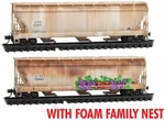 Micro-trains Mtl N-scale Citx 3-BAY Covered Hoppers/halloween Graffiti 2-PACK. Fixed Price $68.09.