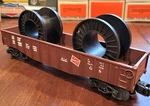Lionel Milwaukee Road Gondola W/ Cable Reels Gauge #6-19400. Fixed Price $29.00.