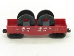Lionel Gauge O-27 Rail Blazer 16304 Red Gondola With Coil Load Vgc. Fixed Price $12.00.