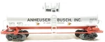 Lionel 1928240 Anheuser Busch Uni-body Tank Car Nib. Fixed Price $71.99.