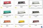 Bachmann 4 Bay Center Flow & Cylindrical Hopper Multiple Road Names New(n-scale). Fixed Price $40.00.