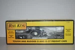 Scale Rail King 30-7611 Mth Construction Flat Car With Ertl Tractor C38104. Fixed Price $39.99.