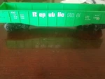 Vintage Lionel Train Republic Steel Green Gondola #6-9142 Freight Car. Fixed Price $129.88.