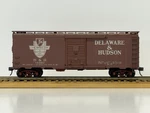 Ho Scale, Athearn, Delaware Hudson, Brown 40 Single Door Boxcar # D&H-18263. Fixed Price $24.00.