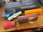 Vintage Tyco Ho Scale Train Lot Of (7) - Diamond Chemicals Box Cars And More. Fixed Price $39.99.