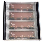 Scale Micro Trains 983 00 237 Santa Fe 3-BAY Covered Hopper 4-PACK. Fixed Price $134.95.