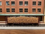 Atlas Ho 1606-4 Santa Fe Gsc Pulpwood Flat Car #92998 W/removable Load. Fixed Price $24.00.