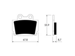 29076 Compatible With Yamaha R1-Z 250 1990-2017 Front Brake Pads V. Fixed Price $37.19.