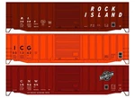 Accurail 8188 Ho Ri/c&nw/icg 50' Exterior-post Modern Boxcars (set Of 3). Fixed Price $61.18.