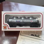 Bachmann Ho Dome Tank Car Mobil Silver Black Mobx 110 Mpn 43-1001-35. Fixed Price $7.75.