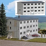 Busch 9607 Ho Scale Concrete Barracks/apartments -- Kit. Fixed Price $95.99.