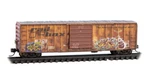 Burlington Northern Ex-railbox 50' Ribside Boxcar Micro-trains #02544436 Scale. Fixed Price $39.90.