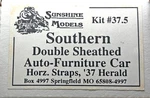 Ho Sunshine Models 37.5 Double Sheathed Auto Furniture Car Kit Southern. Fixed Price $119.99.