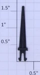 Lionel 6106333035 Black Plastic Flat Car Stake (10). Fixed Price $10.00.