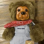 Robert Raikes 17023 Lionel Railroad Engineer Bear Wooden Face & Feet. Fixed Price $54.99.