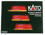 Kato 106-6188 Gunderson Maxi-iv 3-UNIT Well Car W/53' Ferromex Containers. Fixed Price $119.00.