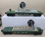 Lionel Searchlight Car Southern Green 6-16606 (X2) Specialty Untested, Read. Fixed Price $26.99.