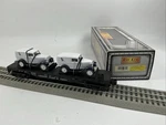 Mth Rail King Gauge 30-8304 Chesapeake & Ohio Flatcar W/ertl 32 Vans #80410. Fixed Price $33.20.