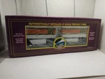 Mth 20-90010B Bnsf Flatcar W/ 20' Trailers Ln/box. Fixed Price $49.99.