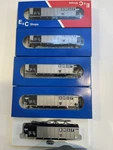 E&c Shops Bnsf Johnstown Coalporter Scale 5 Cars Silver Black Lot 6. Fixed Price $80.00.