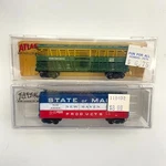 Atlas Scale 2254 C&nw Cattle/stock 3329 40' State Of Maine Boxcar Set. Fixed Price $24.95.