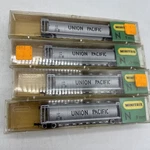 Lot 4 Scale Micro-trains Up Union Pacific 3-BAY Center Flow Hopper #78892. Fixed Price $89.99.