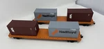 2 - Weaver Ultra Line #U4701 Csxt 50' Flat Car With Shipping Containers. Fixed Price $78.74.