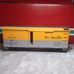 Lgb Rio Grande Box Car Scale Yellow Gray Plastic 4067. Fixed Price $38.69.