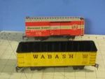 Marx 7" METAL,4 Wheel, 37956 Pennsylvania Box Car & #80982 Wabash Gondola C-7. Fixed Price $8.36.