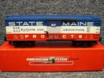 6-48313 American Flyer State Of Maine Boxcar Ob. Fixed Price $19.99.
