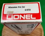 Lionel " Empty Only 6-9731 Milwaukee Boxcar Sold As Is. Fixed Price $6.00.