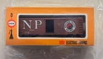 #306 Cox 1977 Train: Northern Pacific 40' Car #6120-5 +box +sealed Baggie. Fixed Price $19.95.