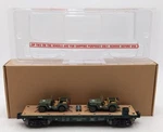 Menards 279-3380 Army Flatcar W/ Two Jeeps #10636 Ex/box. Fixed Price $22.79.