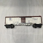Lionel O-gauge Postwar Santa Fe Sfrd White & Brown Refrigerator Car #6672. Fixed Price $20.99.