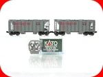 Scale ***burlington, Cb&q*** 2-BAY Hoppers #182255,182389 ------ Kato 186-0107. Fixed Price $42.95.