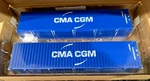 Menards, Cma Cgm 40' Containers, 2-PACK, 279-8328, Scale, Nib. Fixed Price $32.50.