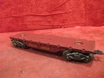 Marx #4528 Erie Flat Car For Tractors, Metal Wheel, Original Scale. Fixed Price $12.50.