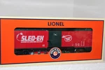 Lionel #2128250 Sled-ex Present Unloading Boxcar. Fixed Price $89.96.