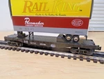 Mth Railking 30-7608 Nyc Pacemaker Trailer On Flatcar Tofc Metal Trucks Ln Ob. Fixed Price $39.99.