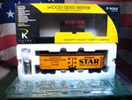 K-line K742-80354 Armour Star Wood-sided Reefer Car # 16988 Billboard Mint. Fixed Price $64.99.